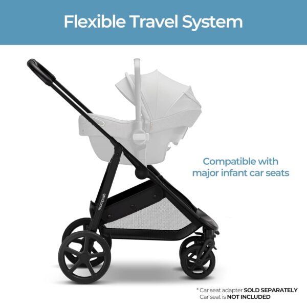 Mompush Wiz 2-in-1 Convertible Baby Stroller with Bassinet Mode - Foldable Infant Stroller to Explore More as a Family - Toddler Stroller with Reversible Stroller Seat - Image 6