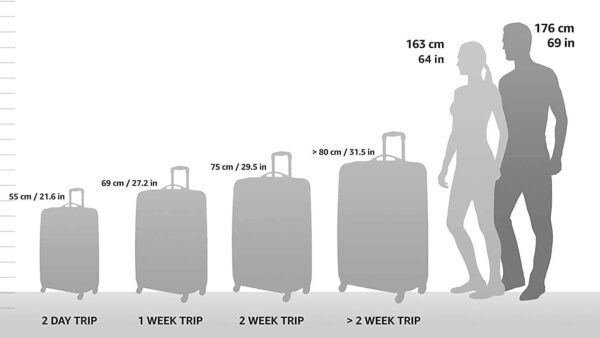 U.S. Traveler Rio Rugged Fabric Expandable Carry-on Luggage, Purple, Set - Image 2