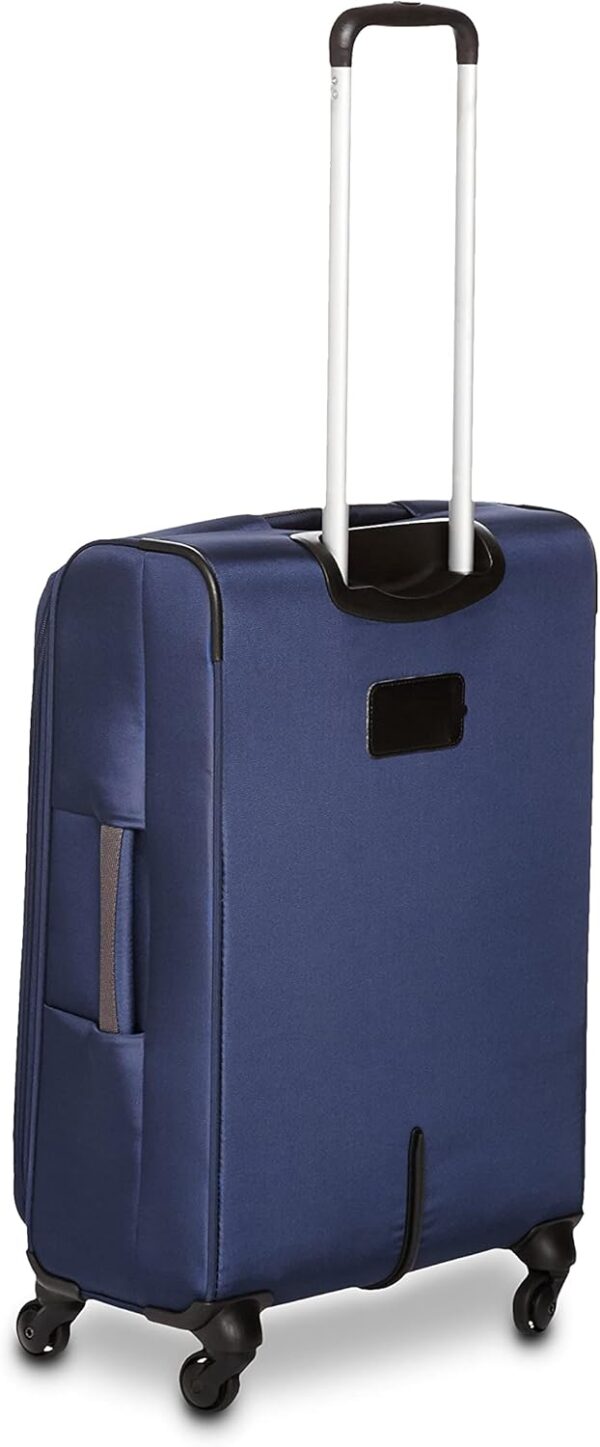 Amazon Basics Suitcases, Softside Luggage, 30-inch, Durable Design, Spinner Wheels, Large, Navy Blue - Image 4