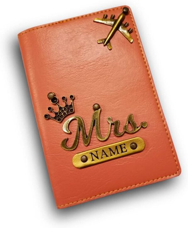 Grey Personalized Passport Cover 2 Faux Leather Passport Cover for Men's/Women's/Wallet/Bag, Grey, Standard, Passport Holder - Image 6