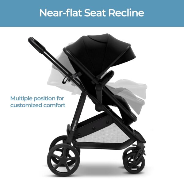 Mompush Wiz 2-in-1 Convertible Baby Stroller with Bassinet Mode - Foldable Infant Stroller to Explore More as a Family - Toddler Stroller with Reversible Stroller Seat - Image 4