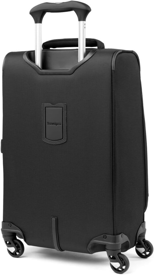 Travelpro Maxlite 5 Softside Expandable Carry on Luggage with 4 Spinner Wheels, Lightweight Suitcase, Men and Women, Black, Carry On 21-Inch - Image 2