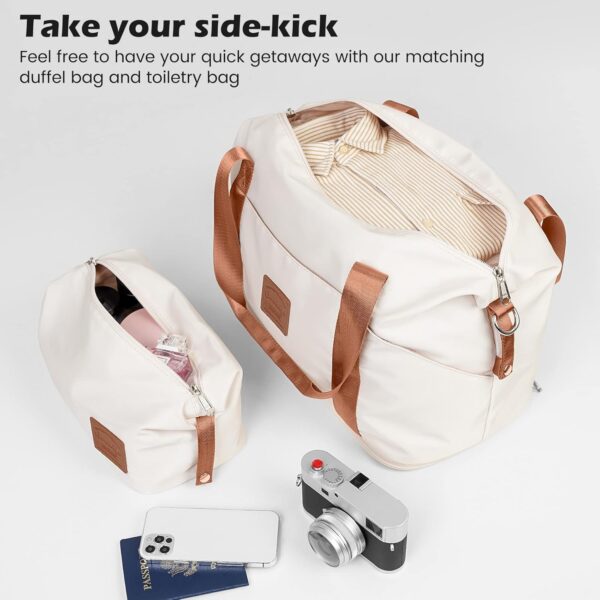 Coolife Suitcase Set 3 Piece Carry On Hardside Luggage with TSA Lock Spinner Wheels (White, S(20in)) - Image 5