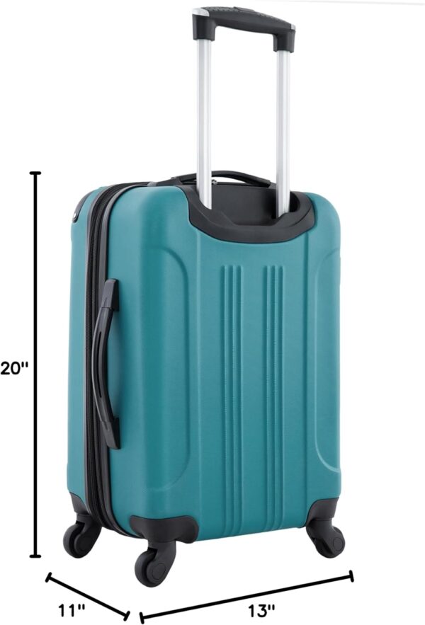 Travelers Club Chicago Hardside Expandable Spinner Luggage, Teal, 20" Carry-On - Image 8