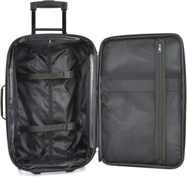 U.S. Traveler Rio Rugged Fabric Expandable Carry-on Luggage, Purple, Set - Image 8