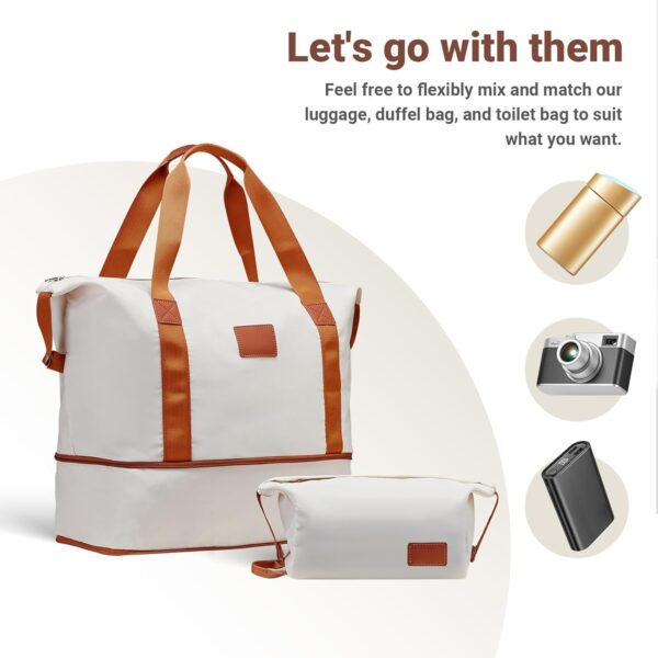 Joyway Luggage Sets 4 Piece Suitcase Set, Hardside Carry on Suitcase Sets with Spinner Wheels and Combination Lock, Travel Luggage Set for Women, Beige Brown - Image 7