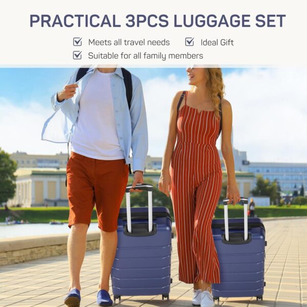 24 Inch Luggage, Hard Shell Rolling Suitcase with TSA Lock, Expandable Lightweight Luggage with Spinner Wheels, Blue - Image 10