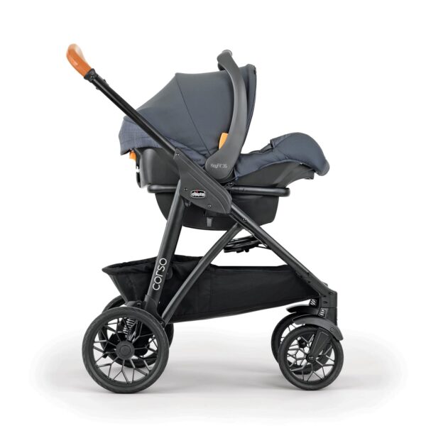 Chicco Modular Travel System - Corso LE Stroller, KeyFit 35 Infant Car Seat and Base - Stroller and Car Seat Combo in Veranda/Grey - Image 8