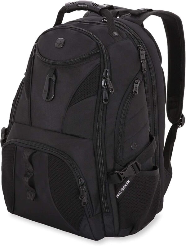 SwissGear 1900 Scansmart TSA 17 Laptop Backpack, Black/Black, 19-Inch