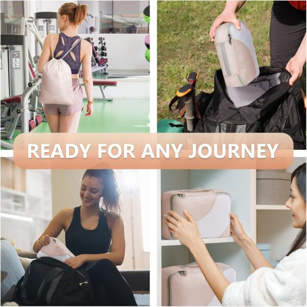 10 Set/8 Set-Packing Cubes for Travel, Sturdy Suitcase Organizer in 4 Size(Extra Large, Large, Medium, Small), OlarHike Luggage Cubes with Toiletry Bag, Travel Essentials, Cruise Ship Gifts for Women - Image 7