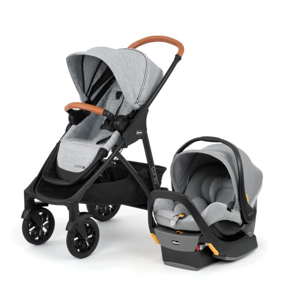 Chicco Modular Travel System - Corso LE Stroller, KeyFit 35 Infant Car Seat and Base - Stroller and Car Seat Combo in Veranda/Grey