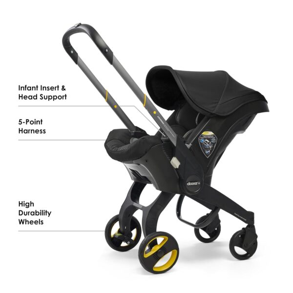 Doona Car Seat & Stroller, Nitro Black - All-in-One Travel System - Image 3