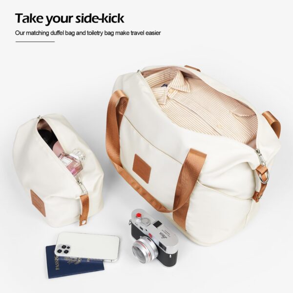Coolife Luggage Set 3 Piece Luggage Set Carry On Suitcase Hardside Luggage with TSA Lock Spinner Wheels(White, 3 piece set (DB/TB/20)) - Image 5