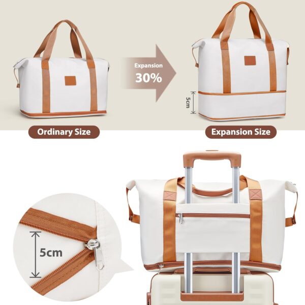 Joyway Luggage Sets 4 Piece Suitcase Set, Hardside Carry on Suitcase Sets with Spinner Wheels and Combination Lock, Travel Luggage Set for Women, Beige Brown - Image 6