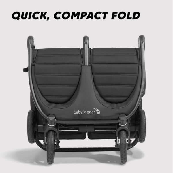 Baby Jogger City Mini GT2 All-Terrain Double Stroller, Jet Black, Perfect for Newborn and Toddler, Compatible with Britax, Cybex, Graco, and Maxi Cosi Infant Car Seats - Image 6