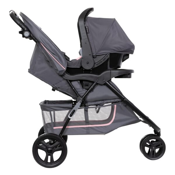 Baby Trend EZ Ride Stroller Travel System with EZ-Lift™ Infant Car Seat, Flamingo Pink - Image 4