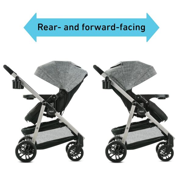 Graco Modes Pramette Travel System | Stroller & Car Seat Combo | 3-in-1 Stroller Modes | Includes Graco SnugRide 35 Infant Car Seat | Ellington - Image 3