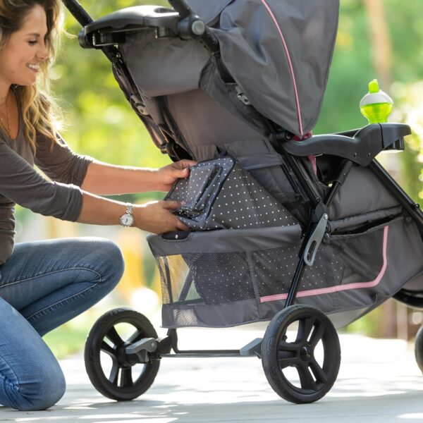Baby Trend EZ Ride Stroller Travel System with EZ-Lift™ Infant Car Seat, Flamingo Pink - Image 10