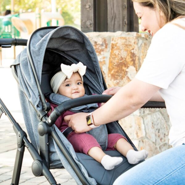 Mompush Wiz 2-in-1 Convertible Baby Stroller with Bassinet Mode - Foldable Infant Stroller to Explore More as a Family - Toddler Stroller with Reversible Stroller Seat - Image 7