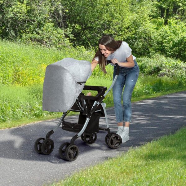 Jeep Unlimited Reversible Handle Stroller, Grey Tweed - Image 4
