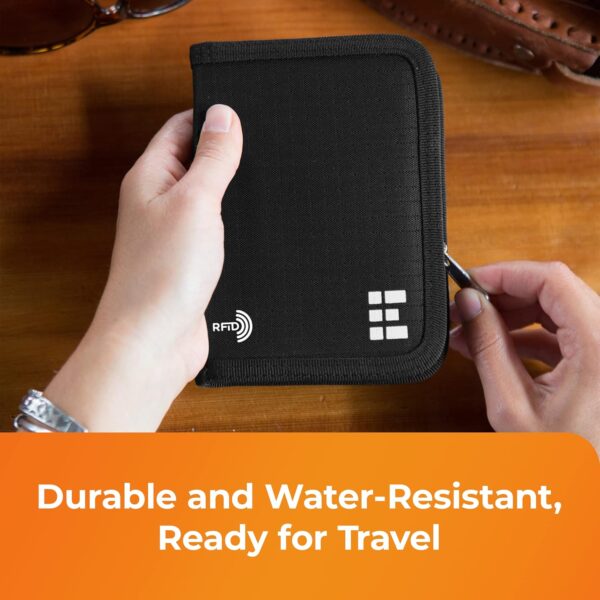 Travel Wallet & Family Passport Holder w/RFID Blocking - Document Organizer Case - Image 7