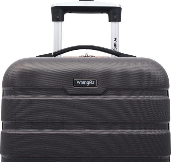 Wrangler 20" Hardside Carry-On Spinner Luggage, Charcoal, 22-Inch - Image 5