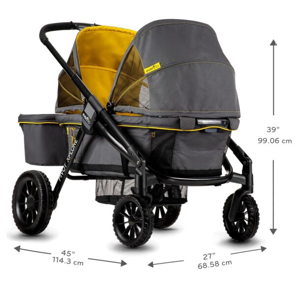Evenflo Pivot Xplore All-Terrain Stroller Wagon (Adventurer Gray) - Image 8