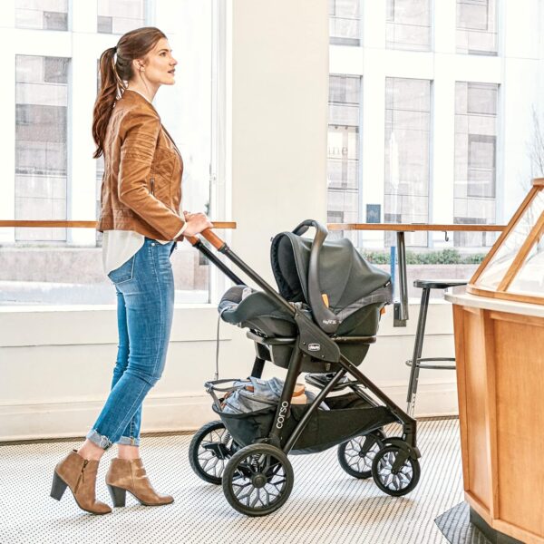 Chicco Modular Travel System - Corso LE Stroller, KeyFit 35 Infant Car Seat and Base - Stroller and Car Seat Combo in Veranda/Grey - Image 2