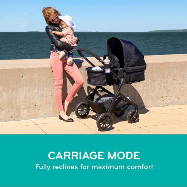 Evenflo Pivot Modular Travel System with LiteMax Infant Car Seat with Anti-Rebound Bar (Casual Gray) - Image 8