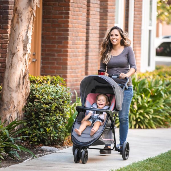 Baby Trend EZ Ride Stroller Travel System with EZ-Lift™ Infant Car Seat, Flamingo Pink - Image 12